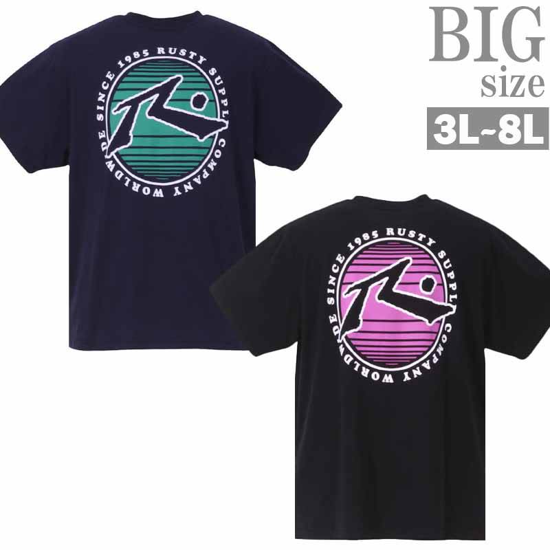 プリントTシャツ 大きいサイズ メンズ RUSTY ラスティ おしゃれT ロゴ デザイン ブランド C050516-11
